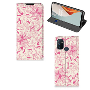 OnePlus Nord N100 Smart Cover Pink Flowers