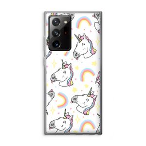 Rainbow Unicorn: Samsung Galaxy Note 20 Ultra / Note 20 Ultra 5G Transparant Hoesje