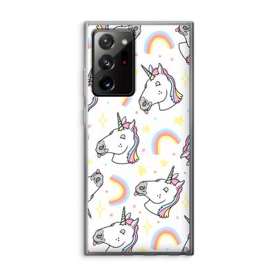 Rainbow Unicorn: Samsung Galaxy Note 20 Ultra / Note 20 Ultra 5G Transparant Hoesje