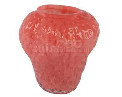 Vaas Aardbei Glas Rood 25,5cm