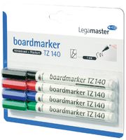 Viltstift Legamaster TZ140 whiteboard rond assorti 1mm 4st