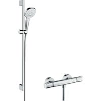 Hansgrohe Croma Select E Doucheset - glijstangset - croma select e vario - handdouche 90cm - Ecostat Comfort douchekraan - thermostatisch - wit/chroom 27082400 - thumbnail