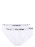 Dolce & Gabbana lot de deux slips à taille à logo - Blanc