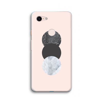 Marmeren cirkels: Google Pixel 3 XL Transparant Hoesje