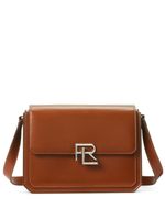 Ralph Lauren Collection sac à bandoulière en cuir à plaque logo - Marron - thumbnail