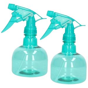 Plasticforte Waterverstuiver/plantenspuit - 4x stuks - 330 ml - groen - schoonmaakspuiten