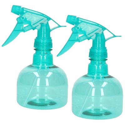 Plasticforte Waterverstuiver/plantenspuit - 4x stuks - 330 ml - groen - schoonmaakspuiten