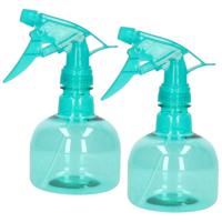 Plasticforte Waterverstuiver/plantenspuit - 4x stuks - 330 ml - groen - schoonmaakspuiten