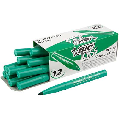 BIC visa color kleurstiften, lijndikte 3 mm, mid groen, 12 stuk/ 1 doos