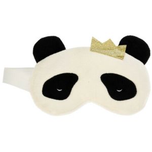 Kinder slaapmasker/oogmasker panda - zwart/wit   -