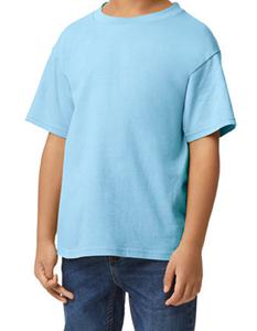 Gildan G65000K Softstyle® Midweight Youth T-Shirt - Light Blue - M (116/134)