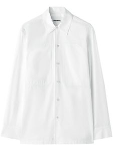 Jil Sander chemise en coton à poche poitrine - Blanc