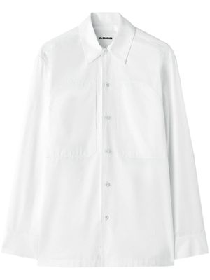 Jil Sander chemise en coton à poche poitrine - Blanc