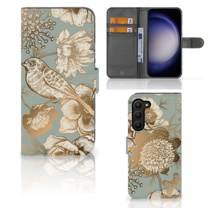 Hoesje voor Samsung Galaxy S23 Plus Vintage Bird Flowers