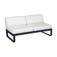 Fermob Bellevie 2-zitsmodule loungebank Deep Blue - Off-White