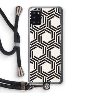 Geometrisch patroon: Samsung Galaxy A31 Transparant Hoesje met koord