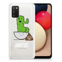 Samsung Galaxy A02s Telefoonhoesje met Naam Cactus Poo Samsung Galaxy A02s Telefoonhoesje met Naam Cactus Poo