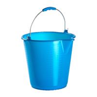 Plasticforte kunststof schoonmaak emmer - met schenktuit - blauw - 12 liter - Emmers met hengsel