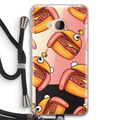 Hamburger: HTC U Play Transparant Hoesje met koord