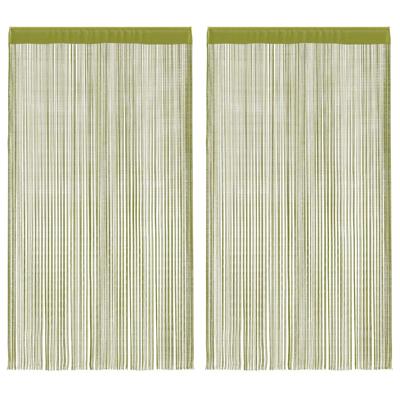 VidaXL Draadgordijnen 100x250 cm groen 2 st
