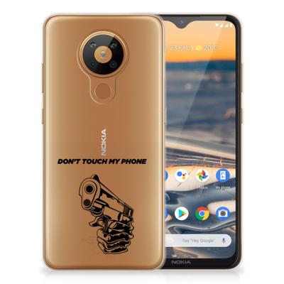 Nokia 5.3 Silicone-hoesje Gun Don't Touch My Phone Nokia 5.3 Silicone-hoesje Gun Don't Touch My Phone