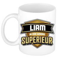 Naam mok Liam - wit - Superieur - keramiek - 300 ml - cadeau collega beker