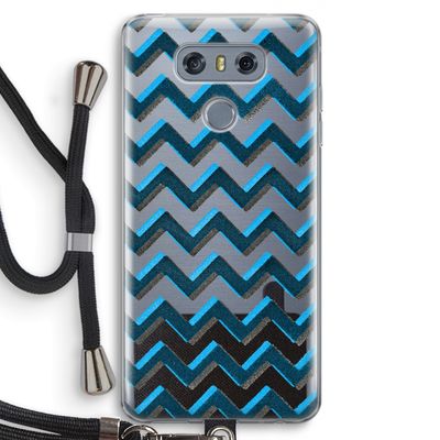 Onderbroken lijn: LG G6 Transparant Hoesje met koord