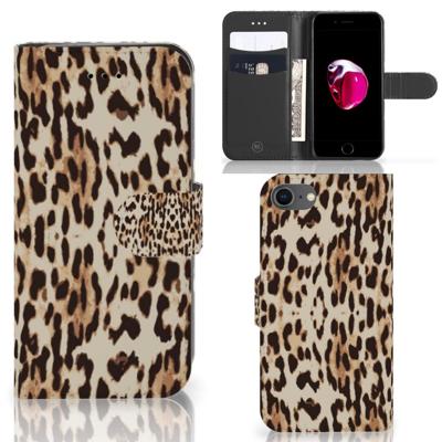 iPhone 7 | 8 | SE (2020) | SE (2022) | Telefoonhoesje | Met pasjeshouder | Leopard