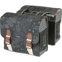 Basil Boheme Dubbele Fietstas 35L - Charcoal - MIK - Stijlvol & Praktisch