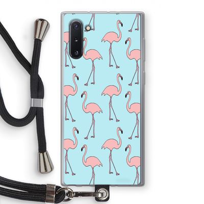 Anything Flamingoes: Samsung Galaxy Note 10 Transparant Hoesje met koord
