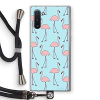 Anything Flamingoes: Samsung Galaxy Note 10 Transparant Hoesje met koord