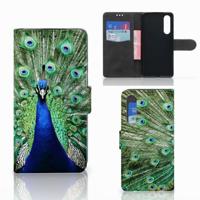 Huawei P30 | Telefoonhoesje | Met pasjeshouder | Pauw