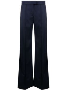 SA SU PHI pantalon en laine à coupe évasée - Bleu