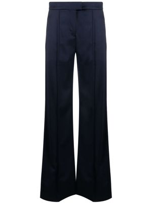 SA SU PHI pantalon en laine à coupe évasée - Bleu