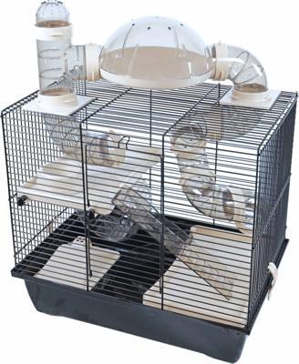 Interzoo hamsterkooi Rocky plus zwart/zwart - Gebr de boon