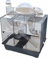Interzoo hamsterkooi Rocky plus zwart/zwart - Gebr de boon