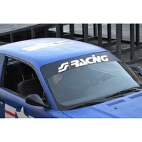 Simoni Racing Zonfilter 'New Logo' - 150x24cm - Zwart SRFPN