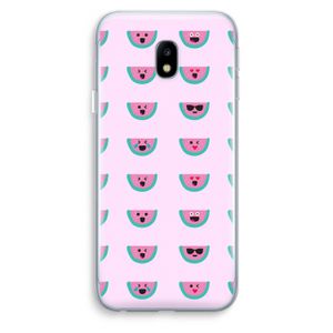 Smiley watermeloenprint: Samsung Galaxy J3 (2017) Transparant Hoesje