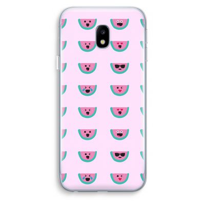 Smiley watermeloenprint: Samsung Galaxy J3 (2017) Transparant Hoesje