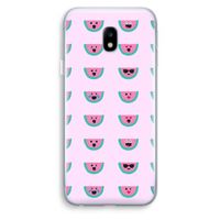 Smiley watermeloenprint: Samsung Galaxy J3 (2017) Transparant Hoesje
