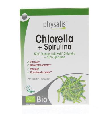 Physalis Supplementen Chlorella + Spirulina 200Tabletten