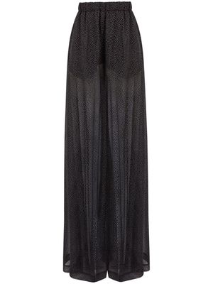 Nina Ricci pantalon palazzo à pois - Noir