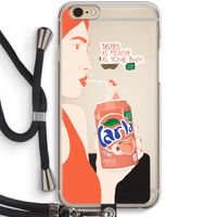 Peach please!: iPhone 6 / 6S Transparant Hoesje met koord