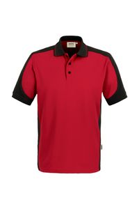 Hakro 839 Polo shirt Contrast MIKRALINAR® - Red/Anthracite - XL