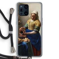 The Milkmaid: Oppo Find X3 Transparant Hoesje met koord