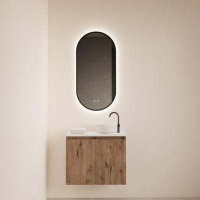 BWS Fonteinmeubel Meadow 60x50 cm Wellington Oak Incl. Topplaat Mat Wit - Fonteinmeubel Meadow 60x50 cm Wellington Oak Incl. Topplaat Mat Wit