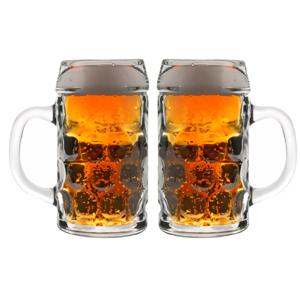 2x Bierpullen/Bierglazen 0,5 liter