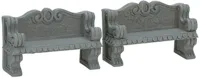 Lemax stone bench s/2 kerstdorp accessoire 2007