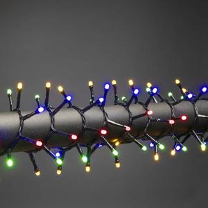 Konstsmide 3868-530 Lichtkettingsysteem Buiten werkt op het lichtnet Aantal lampen 600 LED Meerkleurig Verlichte lengte: 13.18 m Frosted