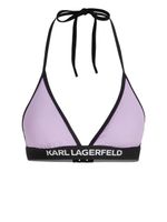 Karl Lagerfeld haut de bikini à logo - Violet - thumbnail